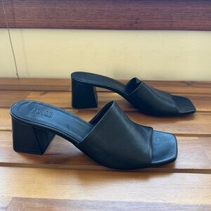 Koio open toe mid heel Amelia mule - size 9 (39) NARROW